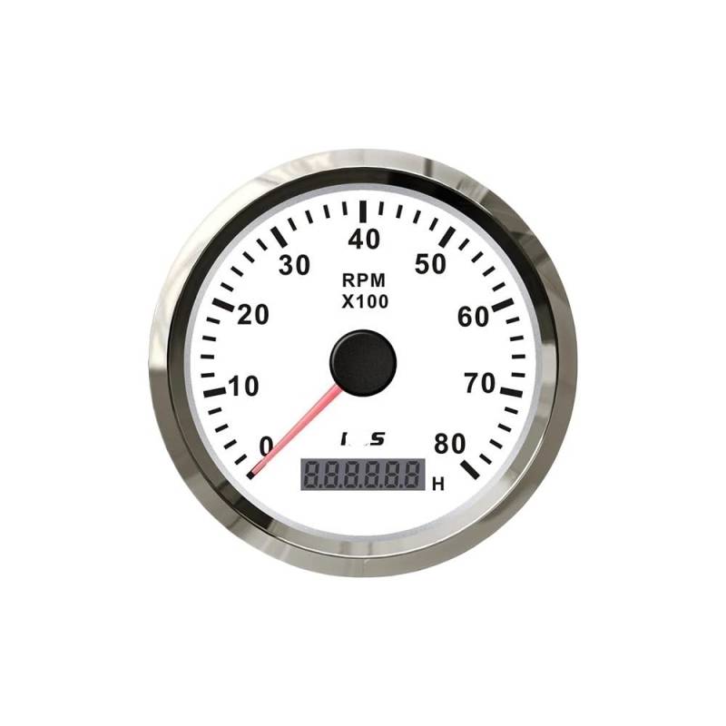 WYHJIUY Motorrad Universal Zubehör Drehzahlmesser 3000 4000 6000 8000 RPM Meter Drehzahl Meter Instrumententafel Speed Gear Display von WYHJIUY