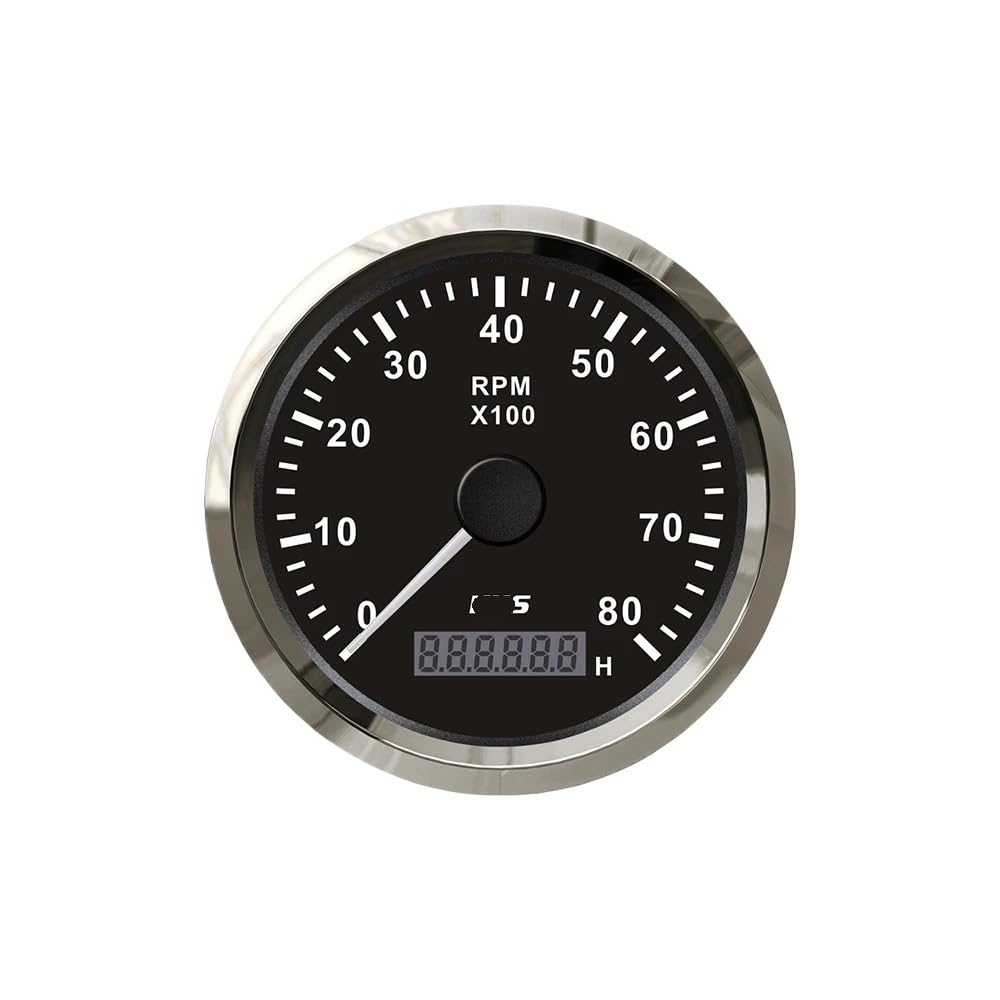 WYHJIUY Motorrad Universal Zubehör Drehzahlmesser 3000 4000 6000 8000 RPM Meter Drehzahl Meter Instrumententafel Speed Gear Display von WYHJIUY