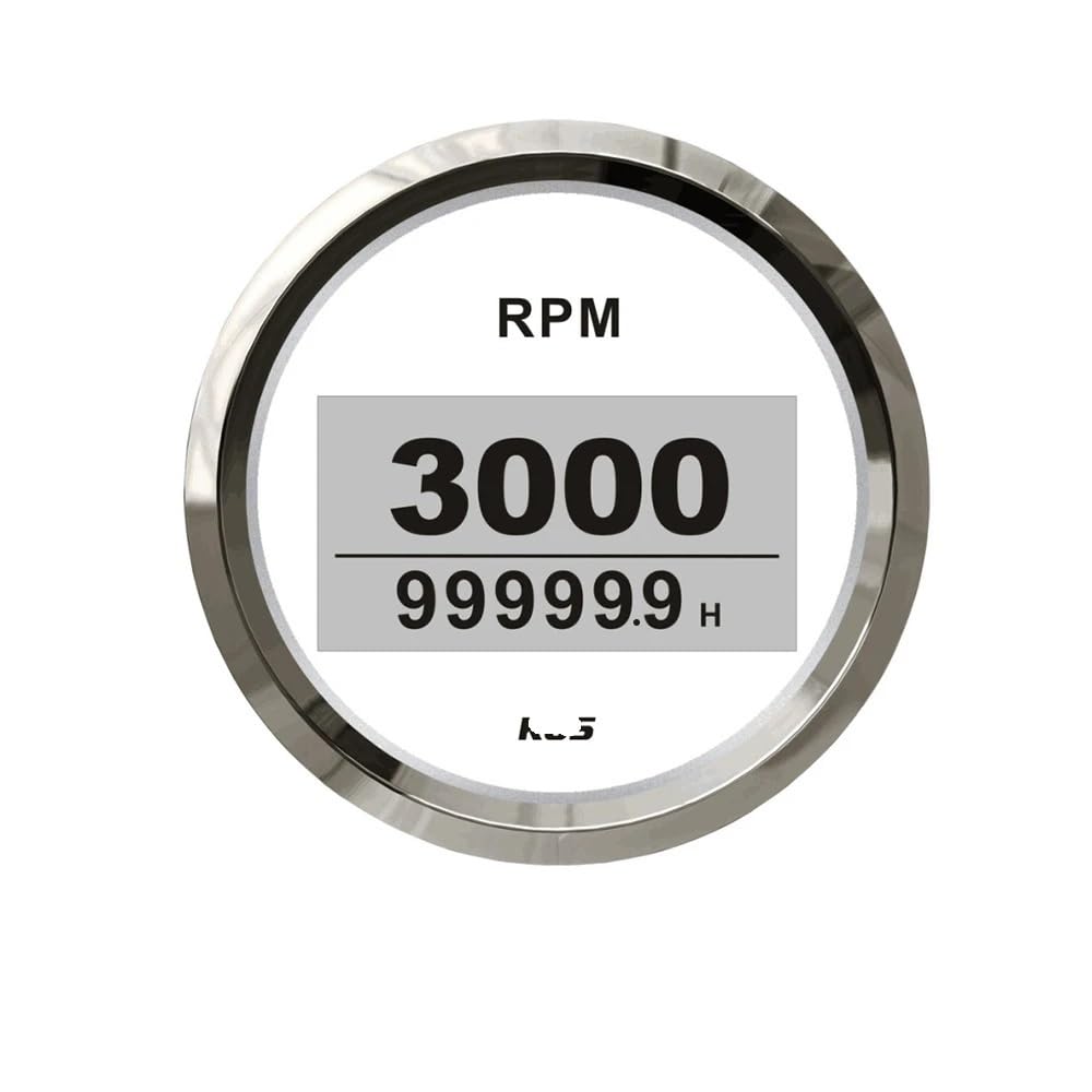 WYHJIUY Motorrad Universal Zubehör Drehzahlmesser 3000 4000 6000 8000 RPM Meter Drehzahl Meter Instrumententafel Speed Gear Display von WYHJIUY