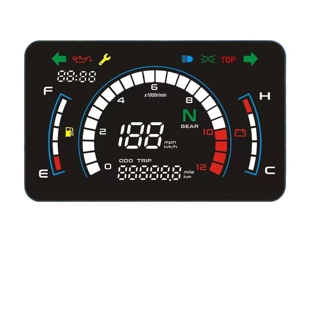 WYHJIUY Motorrad Universal Zubehör Einstellbare Digital Tacho Dashboard Lager Bord Mit Halterung Für EX5 Speed Gear Display von WYHJIUY