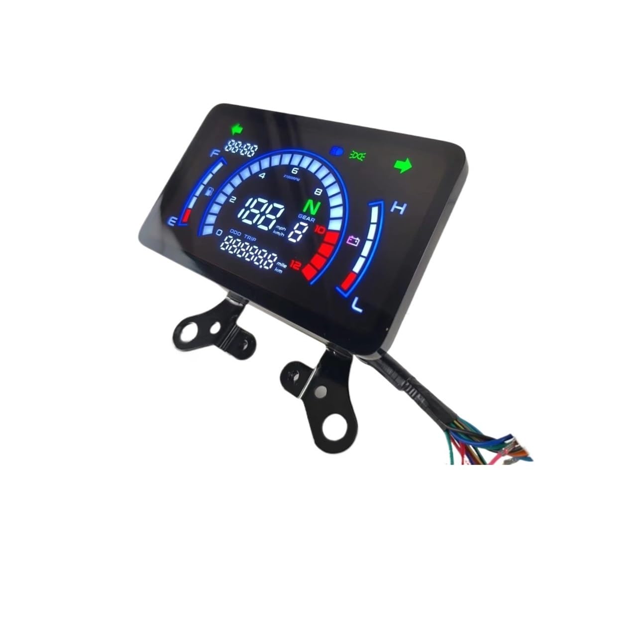 WYHJIUY Motorrad Universal Zubehör Einstellbare Digital Tacho Dashboard Lager Bord Mit Halterung Für EX5 Speed Gear Display von WYHJIUY