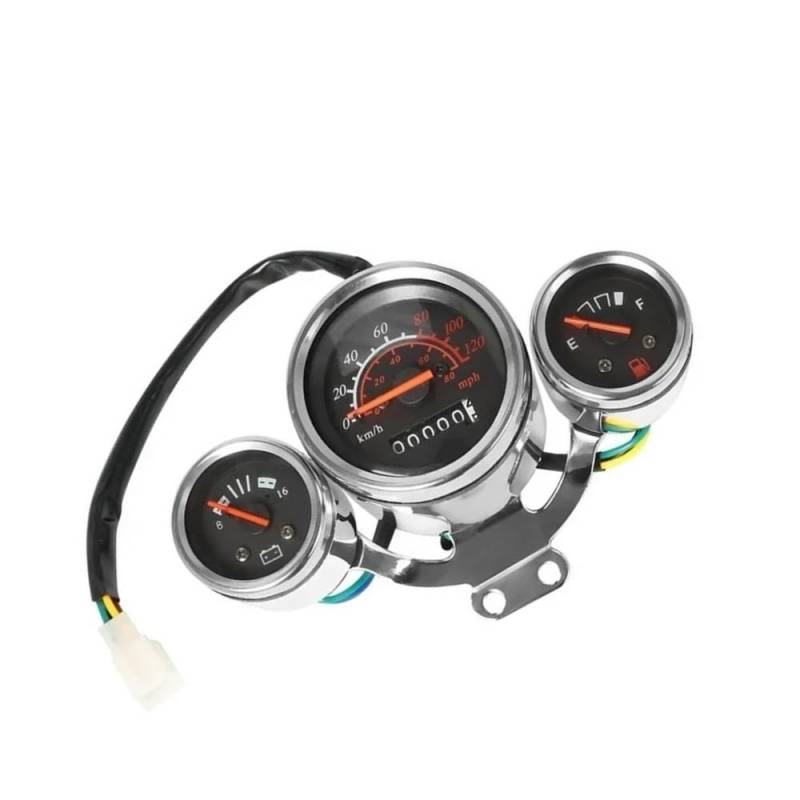 WYHJIUY Motorrad Universal Zubehör Instrument Digital Tachometer Geschwindigkeitsmesser Kilometerzähler Kraftstoffanzeige Armaturenbrett Montage Speed Gear Display von WYHJIUY