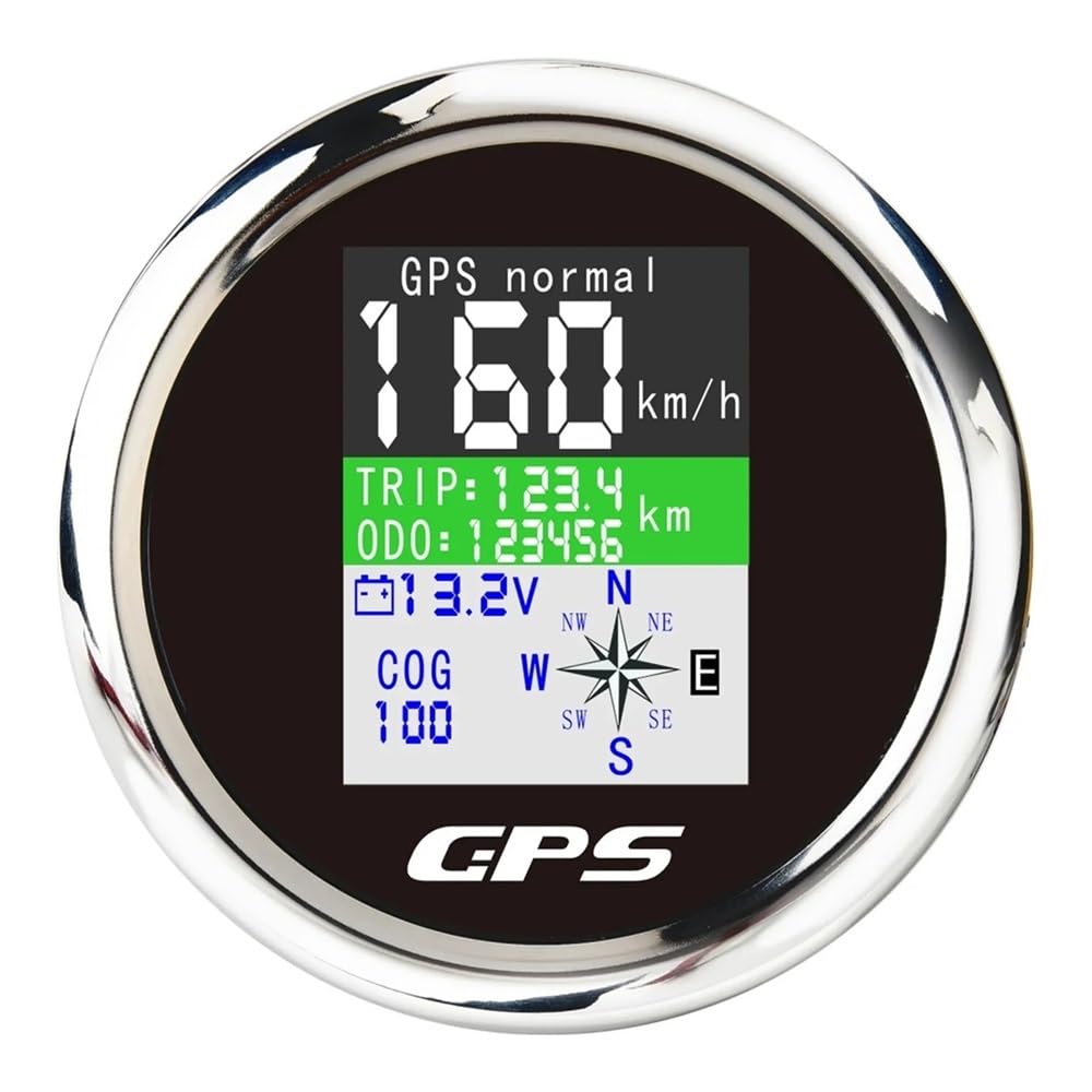 WYHJIUY Motorradzubehör Digital GPS Geschwindigkeitsmesser Kilometerzähler 85mm Instrumentenbrett Für 12V 24V Für Motorrad Speed Gear Display von WYHJIUY