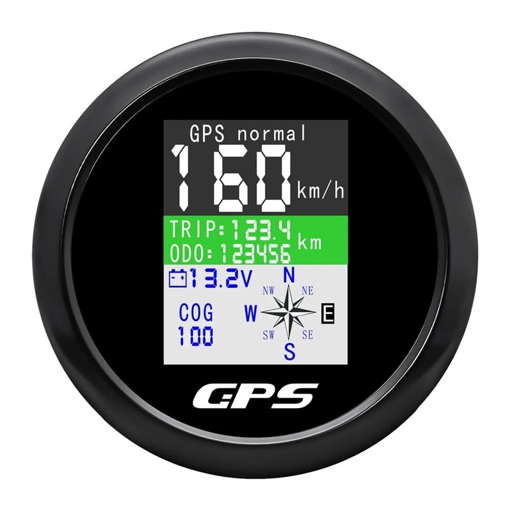 WYHJIUY Motorradzubehör Digital GPS Geschwindigkeitsmesser Kilometerzähler 85mm Instrumentenbrett Für 12V 24V Für Motorrad Speed Gear Display von WYHJIUY