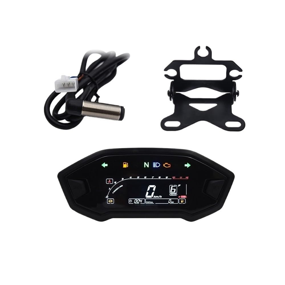 WYHJIUY Universal Motorrad Digital Tachometer Tachometer Dashboard Instrument Panel Meter Display10000 RPM Für Zylinder 1 2 4 Speed Gear Display von WYHJIUY