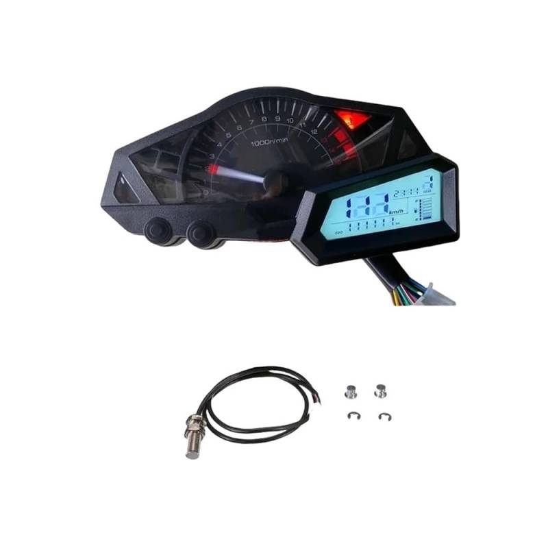 WYHJIUY Universal Motorrad Messgeräte Cluster Tachometer Tachometer Instrument Für N&inja 300 Für EX300A 2013-2015 Speed Gear Display von WYHJIUY