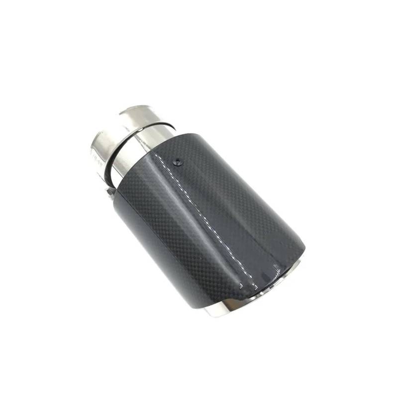 Auto Auspuffrohr 1 Stück Glänzend Matte Carbon-Auspuffspitzen Auto-Schalldämpferrohre Universal-Auspuffsystem-Tipps Autozubehör Auspuff-Tipps Auto Auspuff Schalldämpfer(-08-63MM IN 114MM Out) von WYLWSHA