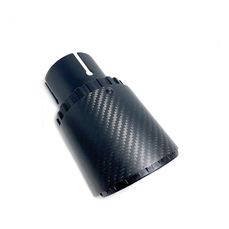 Auto Auspuffrohr 1PCS Auto Modifikation Schwarz Auspuffrohr Schwanz Kehle Aluminium Legierung Mit Matt Carbon Faser Schalldämpfer Spitze Auto Auspuff Schalldämpfer(ID 80mm OD 89mm) von WYLWSHA