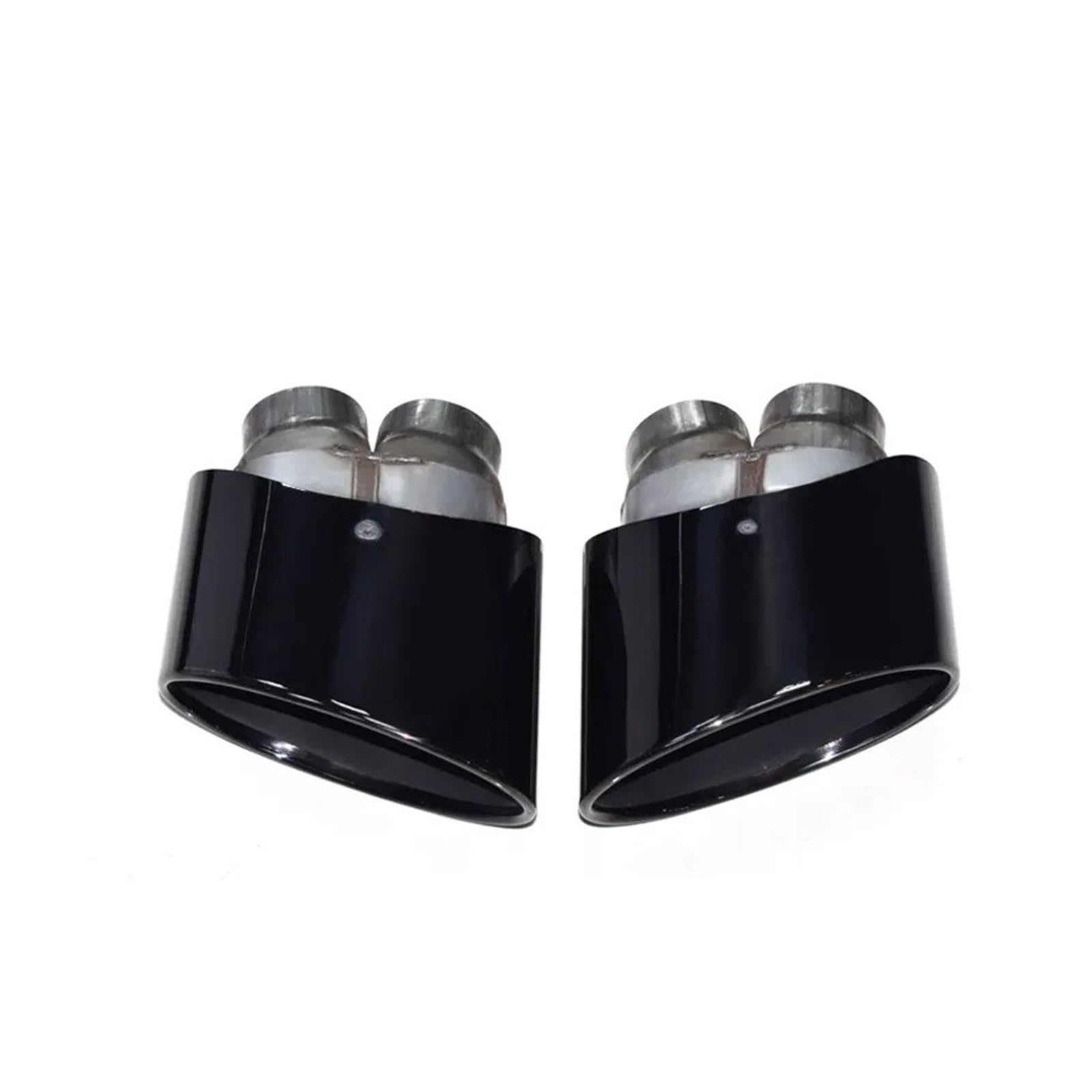 Auto Auspuffrohr Für RS3 Für RS4 Für RS4 Für RS5 Für RS6 Auto Oval Auspuff Spitze Doppel Innere Spitze Auspuff System Auspuffrohr Auto Auspuff Schalldämpfer(Black) von WYLWSHA