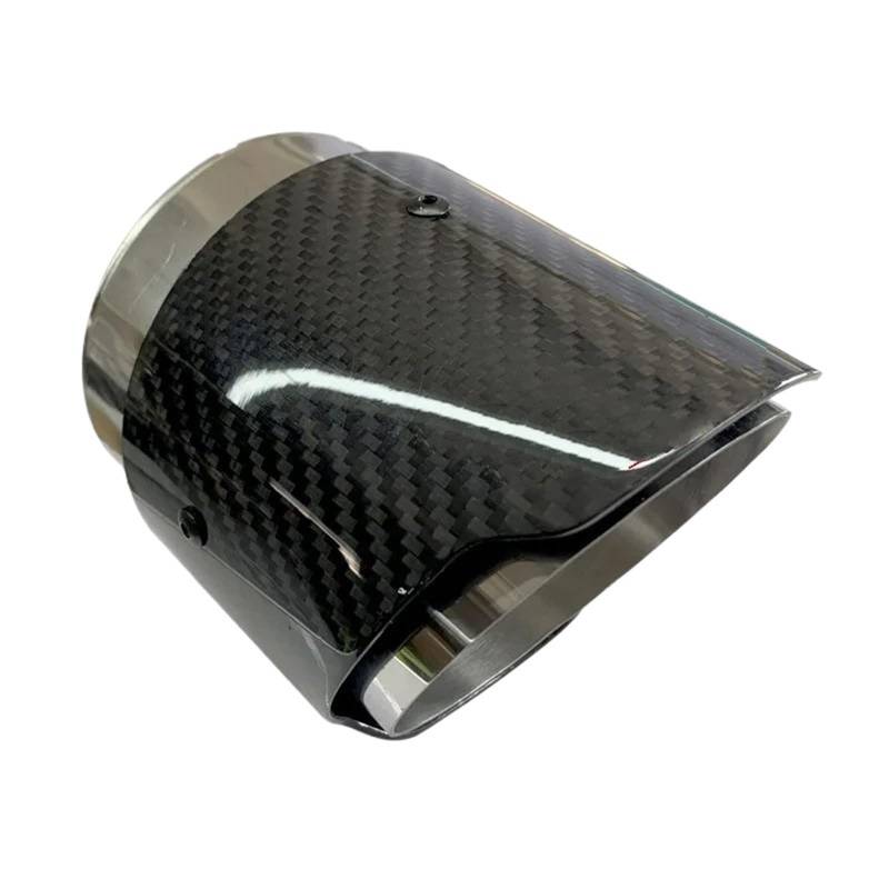 Auto Auspuffrohr Für X5 Für F15 2014 2015 2016 2017 2018 Auspuff Tip Muffler Rohr Matte Carbon Faser 86mm Einlass 1 Stücke Matt Schwarz Auto Auspuff Schalldämpfer(Glossy Silver 1) von WYLWSHA