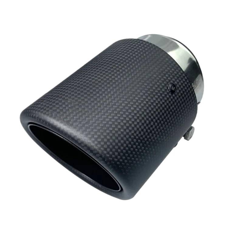 Auto Auspuffrohr Für X5 Für F15 2014 2015 2016 2017 2018 Auspuff Tip Muffler Rohr Matte Carbon Faser 86mm Einlass 1 Stücke Matt Schwarz Auto Auspuff Schalldämpfer(Matte Black 1) von WYLWSHA