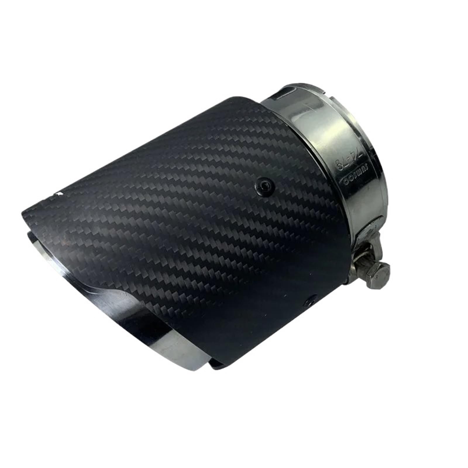 Auto Auspuffrohr Für X5 Für F15 2014 2015 2016 2017 2018 Auspuff Tip Muffler Rohr Matte Carbon Faser 86mm Einlass 1 Stücke Matt Schwarz Auto Auspuff Schalldämpfer(Matte Silver 1) von WYLWSHA