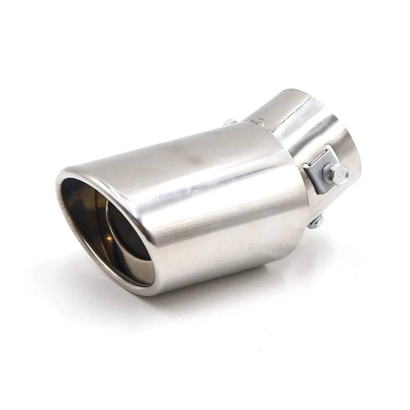 Auto Auspuffrohr Universal Auto Auspuff Spitze Gerade/Ellenbogen Aluminium Rohr Modifizierte Schwanz Kehle Liner Rohr Auspuff System Auto Auspuff Schalldämpfer(Elbow Silver) von WYLWSHA