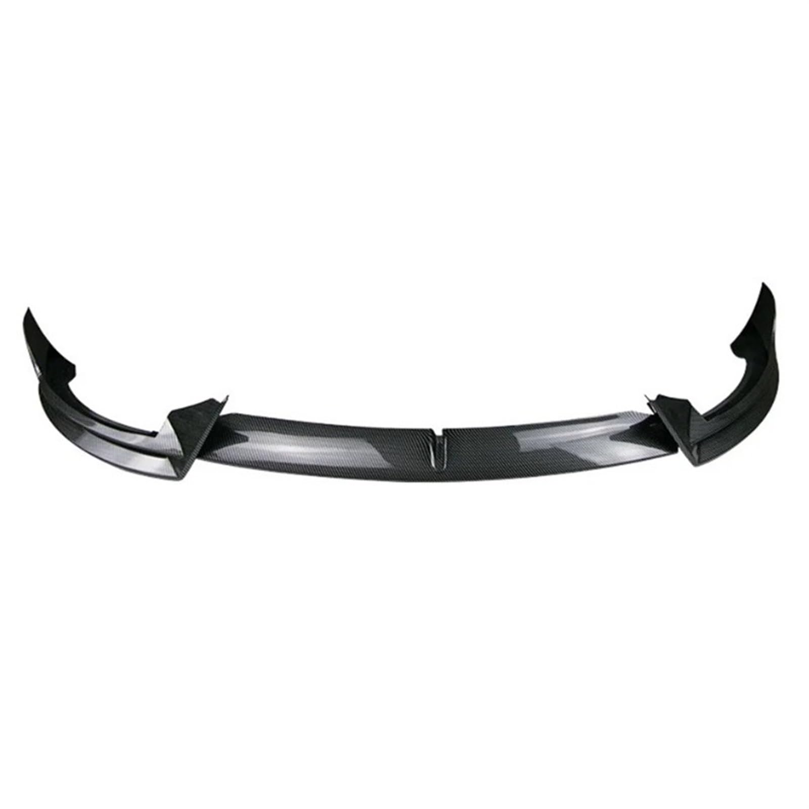 Front Spoiler Lippe Auto 3 Stücke Auto Vorderen Stoßfänger Lip Spoiler Splitter Für Tesla Für Modell Für Y 2021 2022 2023 Auto Frontspoiler Lippe(Glossy Carbon Fiber) von WYLWSHA