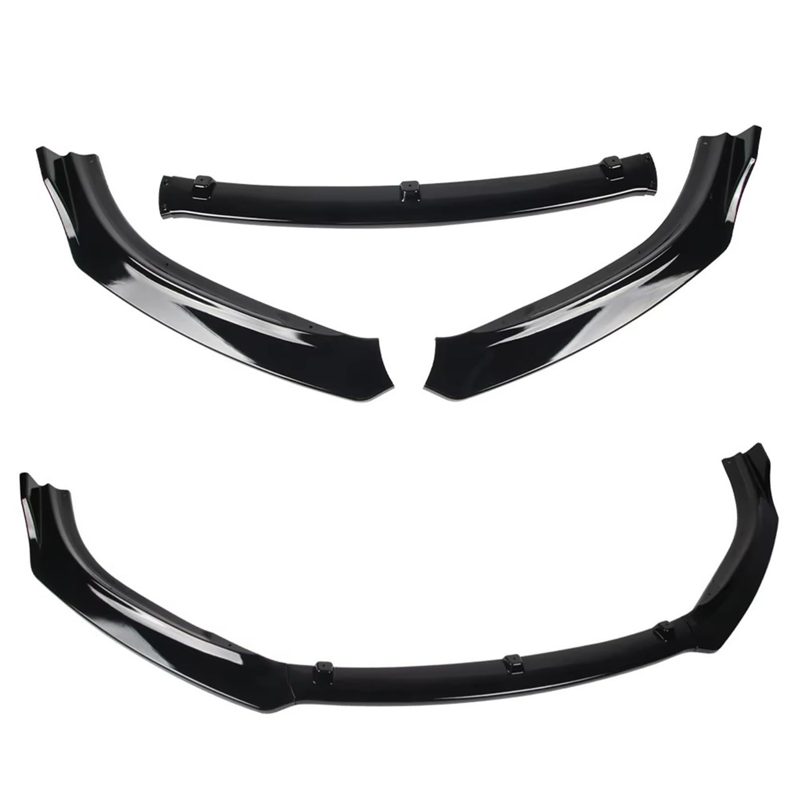 Front Spoiler Lippe Auto 3PCS Auto Front Stoßstange Splitter Lip Diffusor Körper Kit Spoiler Schutz Für Mazda 6 Für Atenza 2014 2015 2016 2017 2018 Auto Frontspoiler Lippe(Gloss Black) von WYLWSHA