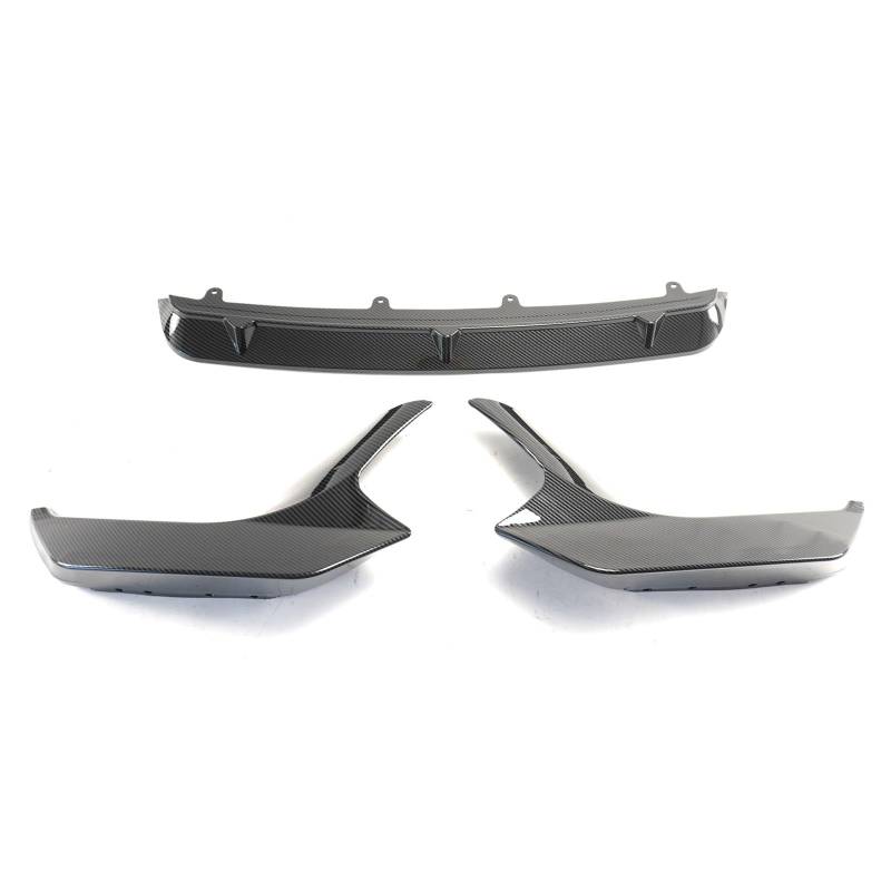 Front Spoiler Lippe Auto 3PCS Auto Vorderen Stoßfänger Lip Spoiler Diffusor Splitter Zubehör Für M2 Für F87 Für M2 2016 2017 2018 2019 2020 Auto Frontspoiler Lippe(Carbon Fiber Style) von WYLWSHA