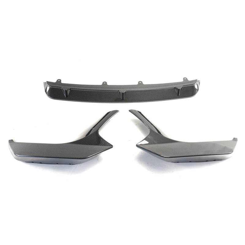 Front Spoiler Lippe Auto 3PCS Auto Vorderen Stoßfänger Lip Spoiler Diffusor Splitter Zubehör Für M2 Für F87 Für M2 Für Wettbewerb 2016 2017 2018 2019 2020 Auto Frontspoiler Lippe(Carbon Fiber Style) von WYLWSHA