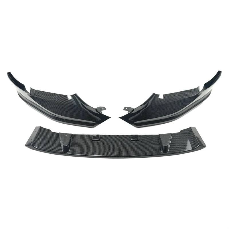 Front Spoiler Lippe Auto 3X Auto Vorderen Stoßfänger Lip Spoiler Splitter Diffusor Schutz Trim Body Kit Für F90 Für M5 Für M5C 2018 2019 2020 Auto Frontspoiler Lippe(Carbon Look) von WYLWSHA