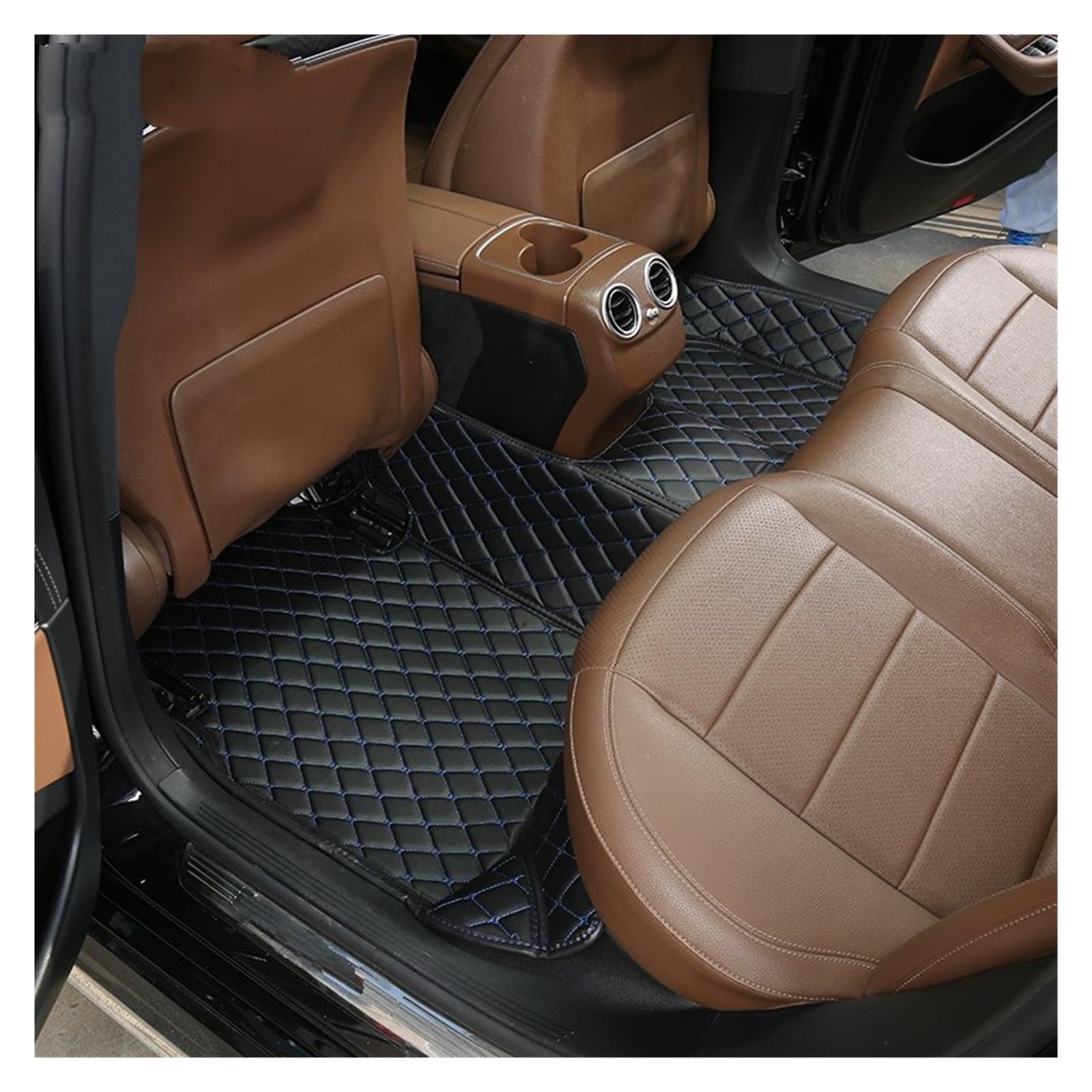 Fußmatten Auto 1 PCS Custom Leder Auto Fußmatten Für Chevrolet Für Onix 2019 2020 2021 2022 Auto Innen Zubehör Teppiche Teppiche Fuß Pads Auto Fussmatte(19 Rear Mat) von WYLWSHA