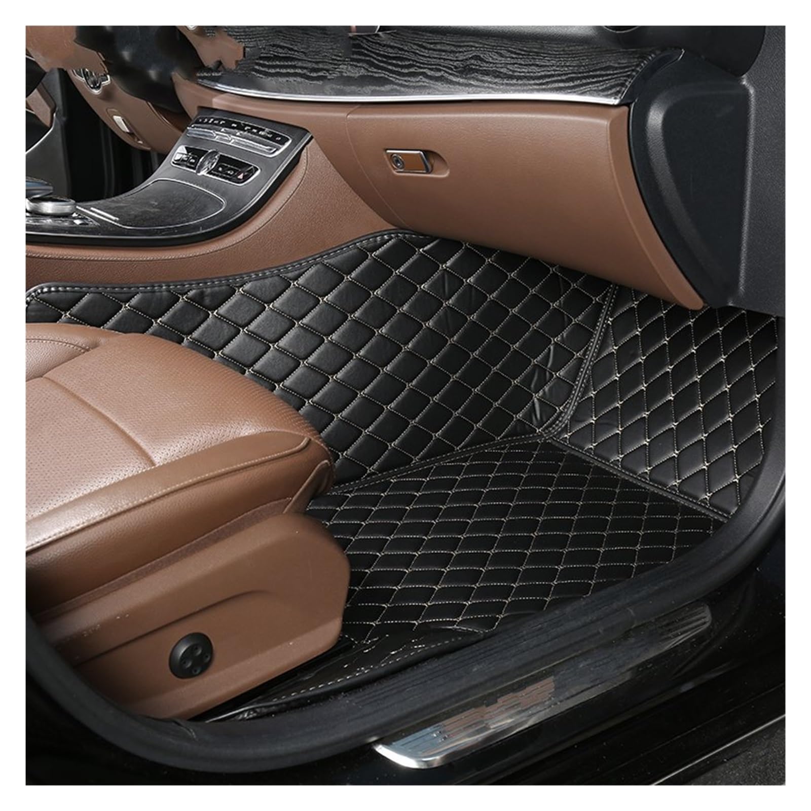 Fußmatten Auto 1 PCS Custom Leder Auto Fußmatten Für Chevrolet Für Onix 2019 2020 2021 2022 Auto Innen Zubehör Teppiche Teppiche Fuß Pads Auto Fussmatte(21 Passenger Mat) von WYLWSHA