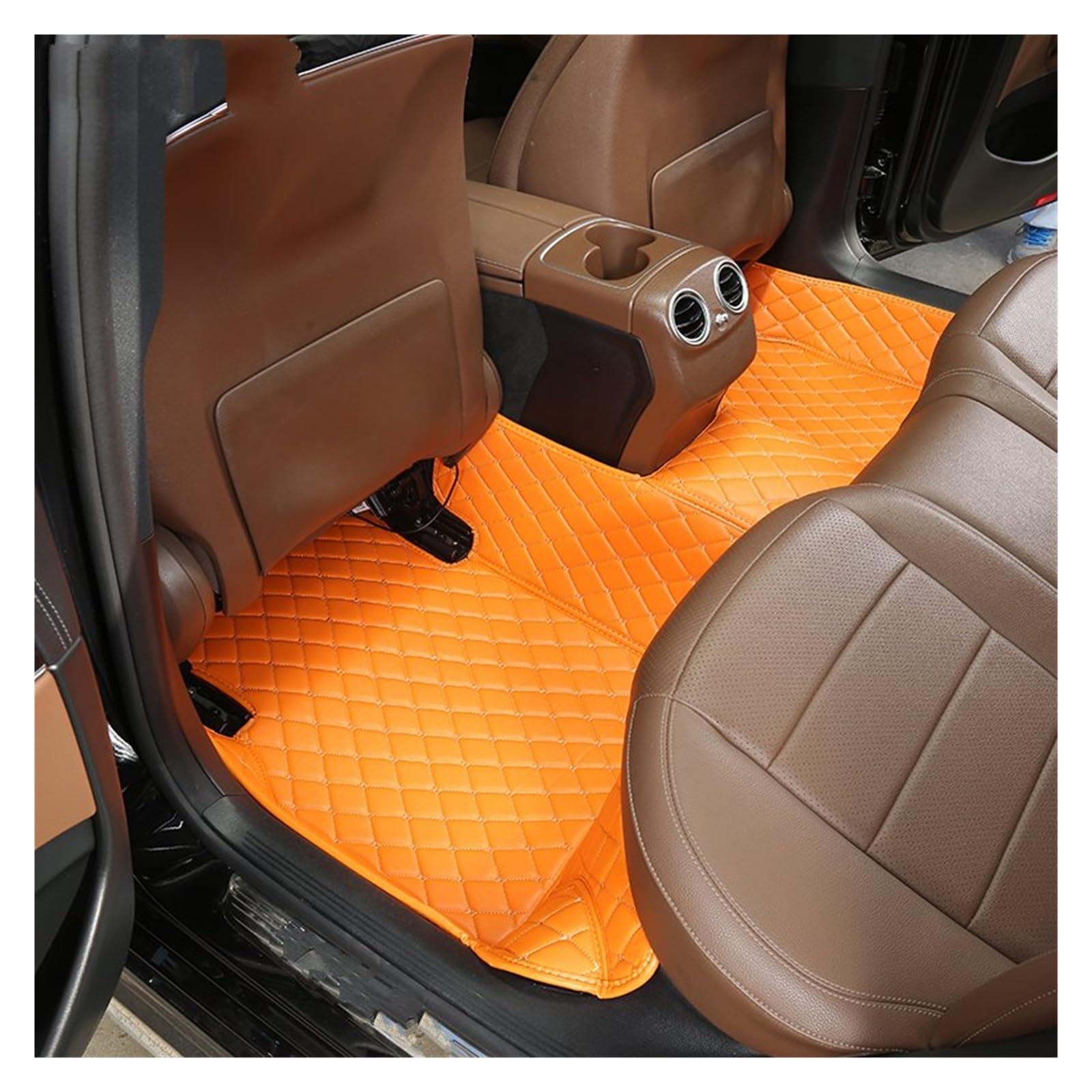 Fußmatten Auto 1 PCS Custom Leder Auto Fußmatten Für Chevrolet Für Onix 2019 2020 2021 2022 Auto Innen Zubehör Teppiche Teppiche Fuß Pads Auto Fussmatte(4 Rear Mat) von WYLWSHA