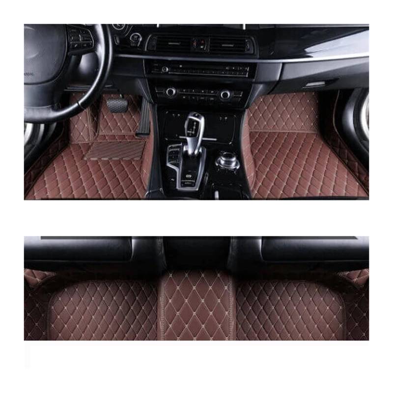 Fußmatten Auto Auto Boden Matte Für A3 Für 8P 2004-2010 Innen Zubehör Leder Teppiche Teppiche Fuß Pads Auto Fussmatte(Left Hand Drive,Coffee 1set) von WYLWSHA