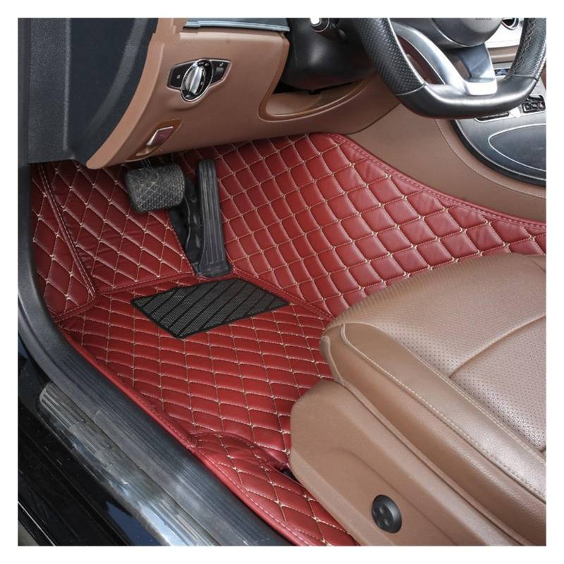 Fußmatten Auto Auto Boden Matte Für Hyundai Für Tucson 2006 2007 2008 2009 2010 2011 2012 2013 2014 Fuß Pad Innen Auto Zubehör Auto Fussmatte(Copilot-Brown) von WYLWSHA