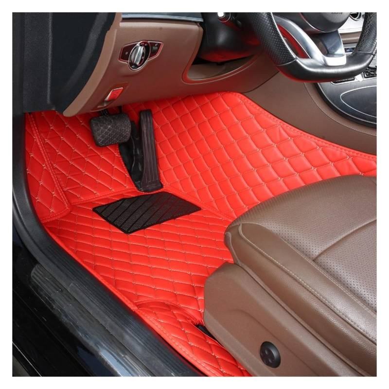 Fußmatten Auto Auto Boden Matte Für Hyundai Für Tucson 2006 2007 2008 2009 2010 2011 2012 2013 2014 Fuß Pad Innen Auto Zubehör Auto Fussmatte(Driver-Red) von WYLWSHA