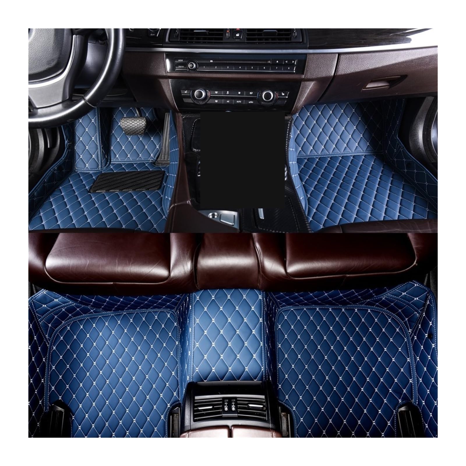 Fußmatten Auto Auto Fußmatten Für Hyundai Für Santa Für Fe 2006 2007 2008 2009 Auto Innen Zubehör Leder Teppiche Teppiche Fuß Pads Auto Fussmatte(Blue) von WYLWSHA