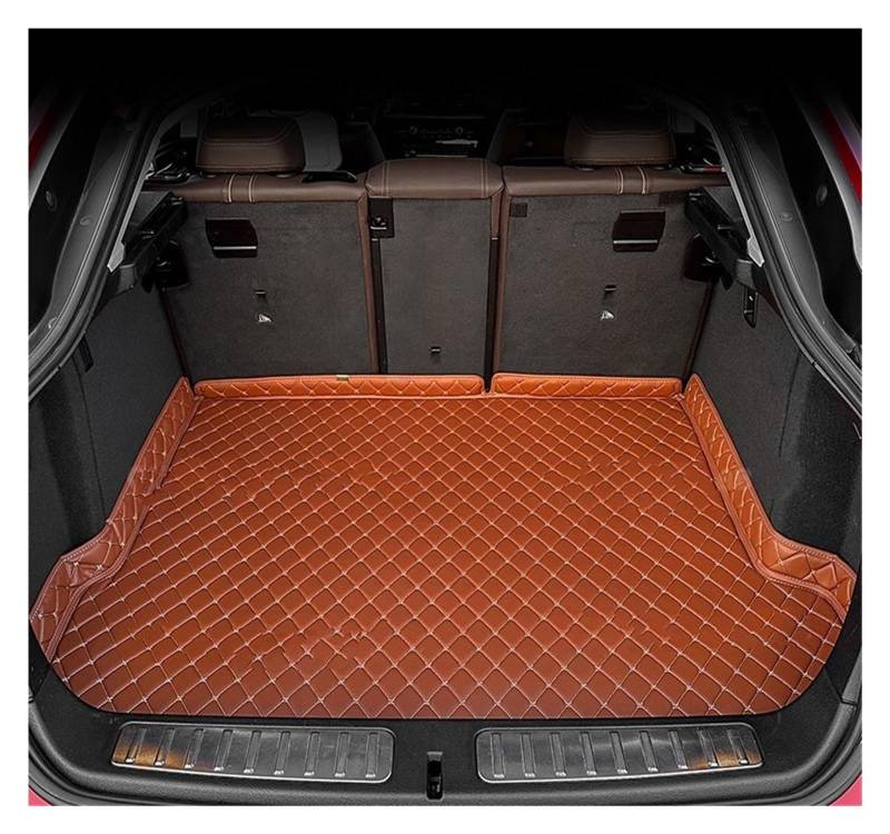 Fußmatten Auto Auto Fußmatten Für VW Für TIGUAN 2017 2018 2019 2020 2021 2022 Kofferraum Matte Fuß Pads Teppich Abdeckung Innen Zubehör Auto Fussmatte(Brown-1PC) von WYLWSHA