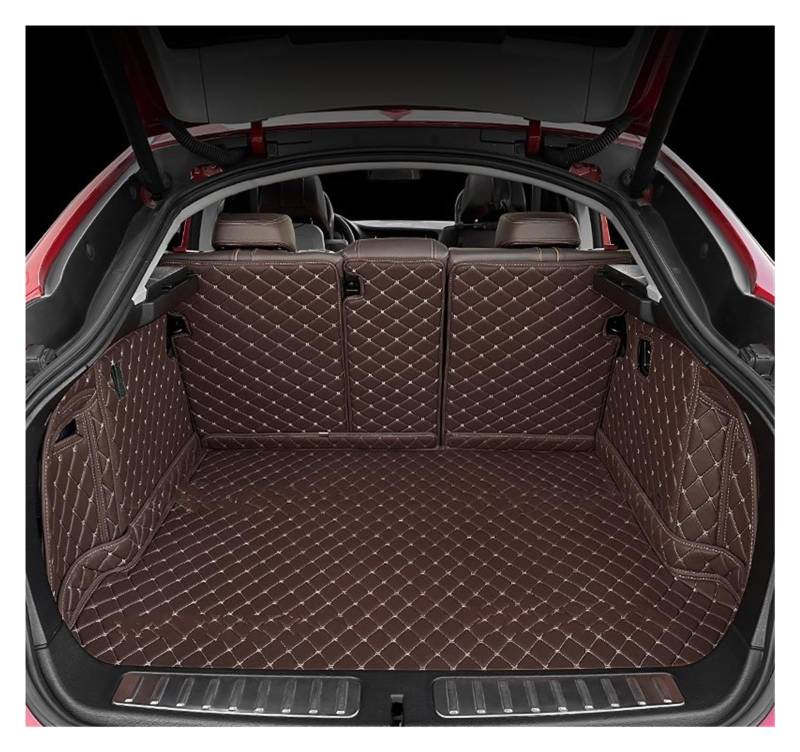 Fußmatten Auto Auto Fußmatten Für VW Für TIGUAN 2017 2018 2019 2020 2021 2022 Kofferraum Matte Fuß Pads Teppich Abdeckung Innen Zubehör Auto Fussmatte(Coffee-Trunk) von WYLWSHA