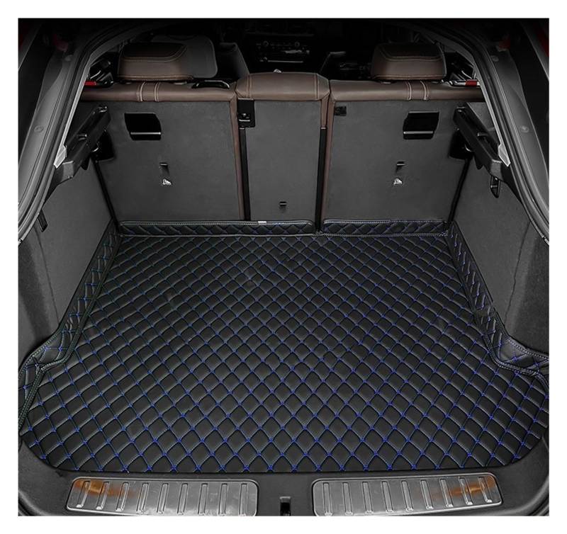 Fußmatten Auto Auto Fußmatten Für Volvo Für XC60 2009 2010 2011 2012 2013 2014 2015 Kofferraum Matte Fuß Pads Teppich Zubehör Auto Fussmatte(Black-Blue-1PC) von WYLWSHA