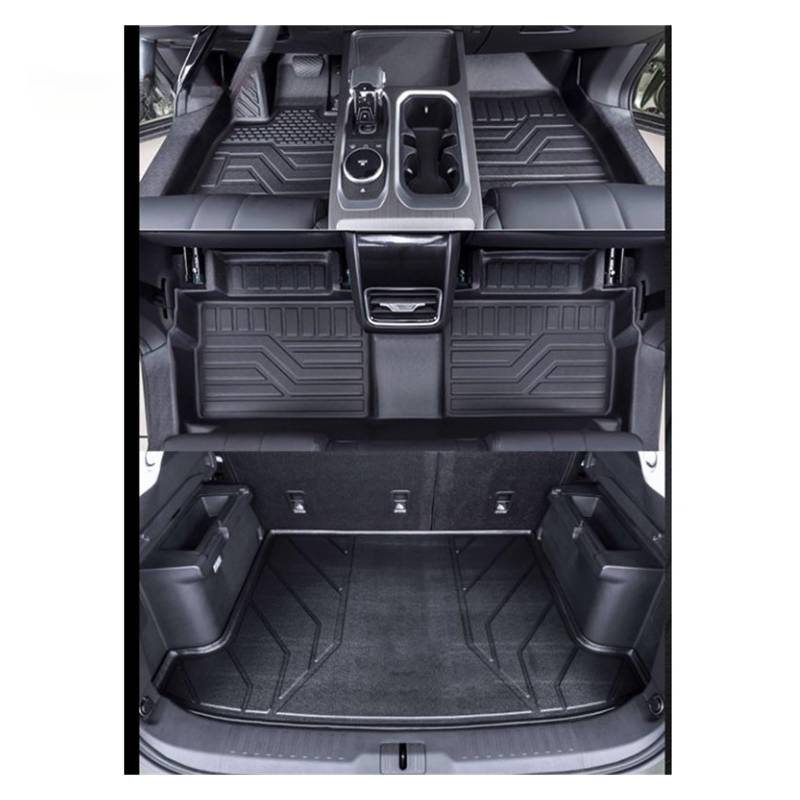 Fußmatten Auto Auto Fußmatten TPE Einzigen Schicht Fuß Pads Salon Teppich Volle Abdeckung Innen Zubehör Für JAECOO Für J7 2023 2024 Auto Fussmatte(Trunk Mat) von WYLWSHA