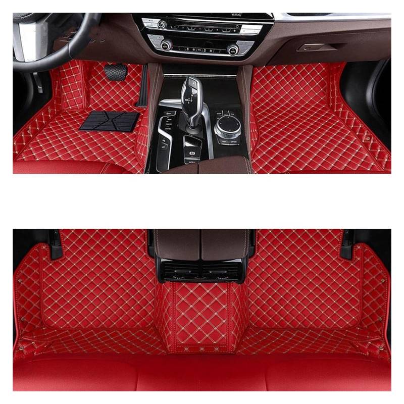 Fußmatten Auto Custom Car Fußmatten Für X6 Für E71 Für E72 Für F16 Für F86 Für G06 Für G96 Auto Teppiche Fuß Coche Auto Fussmatte(Red,2015-2019 F16F86) von WYLWSHA