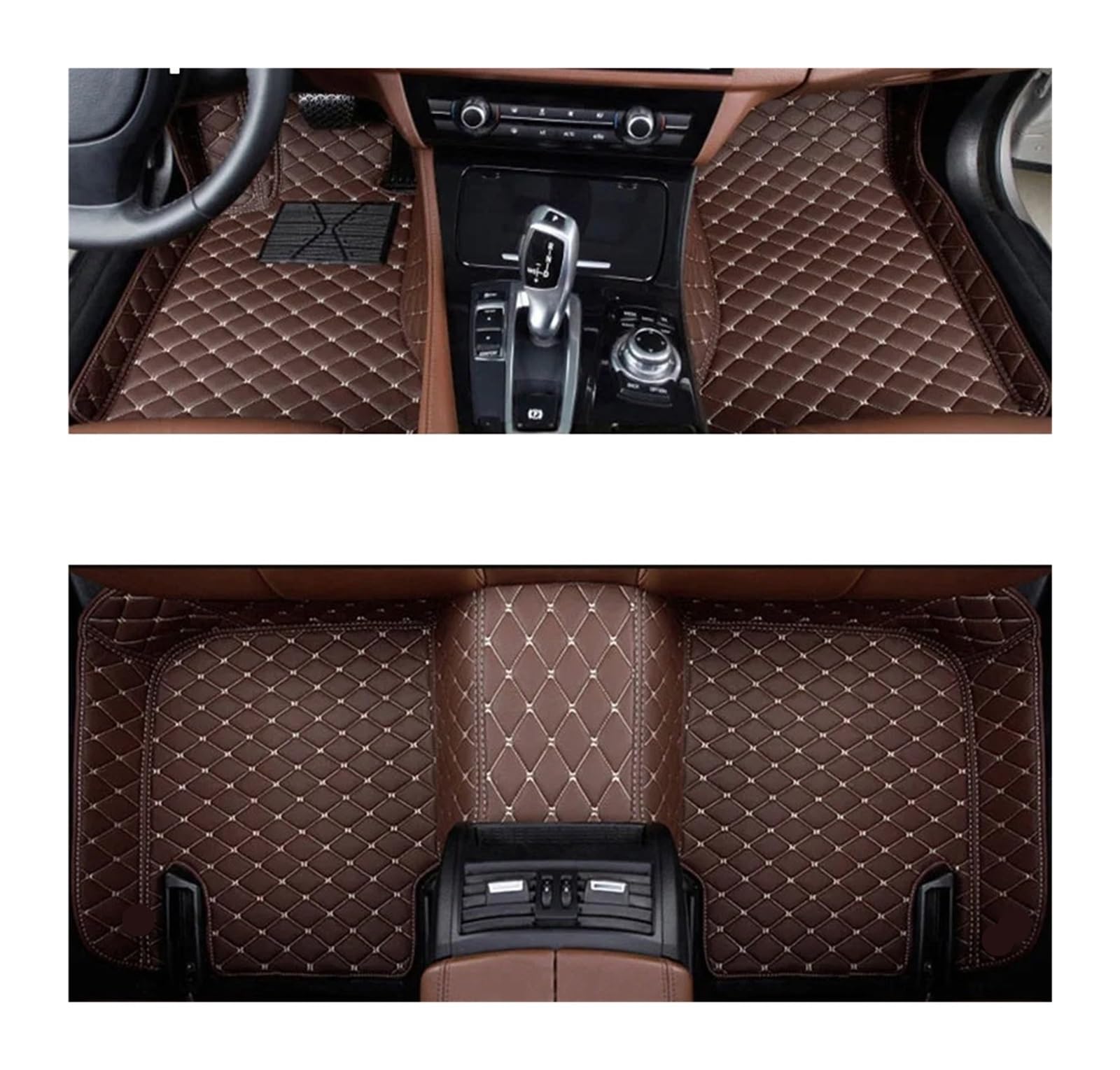 Fußmatten Auto Für Ford Für Mustang 2021 2020 2019 2018 2017 2016 2015 Auto Fußmatten Interior Styling Leder Teppiche Auto Schutz Auto Fussmatte(3PC Floor mat 10,Left Steering Wheel) von WYLWSHA