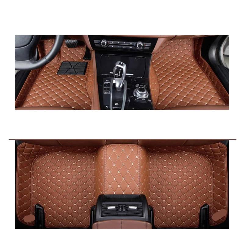 Fußmatten Auto Für Ford Für Mustang 2021 2020 2019 2018 2017 2016 2015 Auto Fußmatten Interior Styling Leder Teppiche Auto Schutz Auto Fussmatte(3PC Floor mat 11,Left Steering Wheel) von WYLWSHA