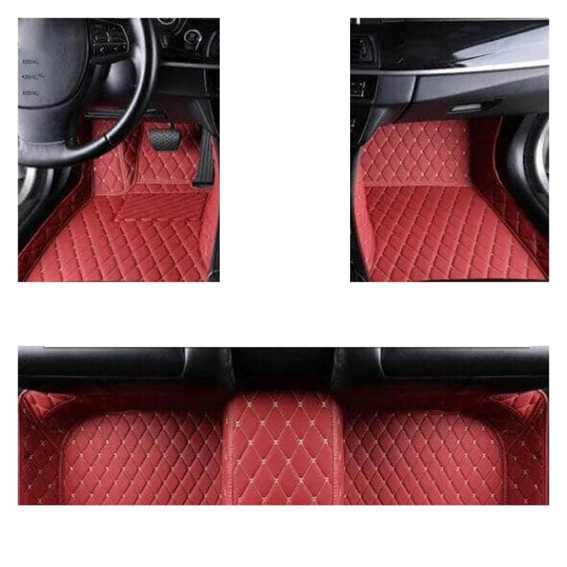 Fußmatten Auto Für Mazda 3 2006-2012 Auto Fußmatten Benutzerdefinierte Auto Fuß Pads Teppich Abdeckung Innen Zubehör Auto Fussmatte(LHD Wine) von WYLWSHA