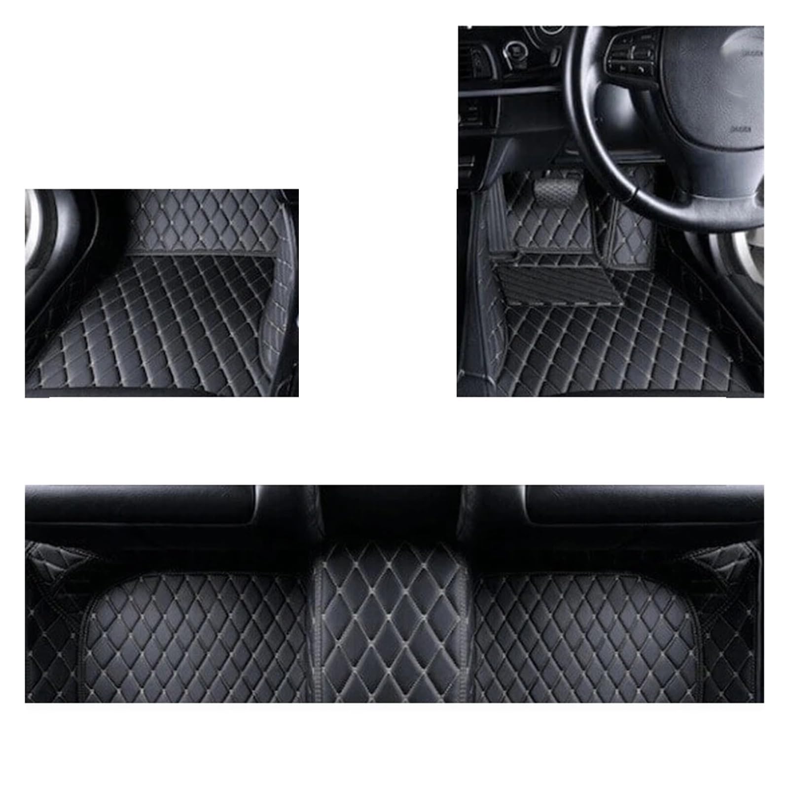 Fußmatten Auto Für Mazda 3 2006-2012 Auto Fußmatten Benutzerdefinierte Auto Fuß Pads Teppich Abdeckung Innen Zubehör Auto Fussmatte(RHD Black BCIGC) von WYLWSHA