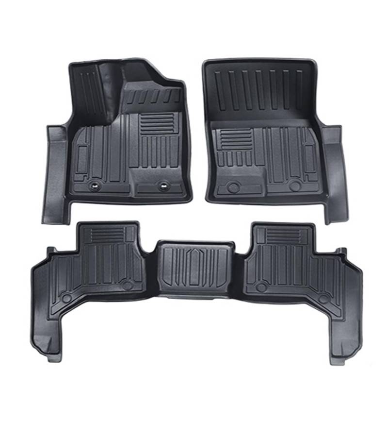 Fußmatten Auto Für Toyota Für Land Für Cruiser Für Lc300 2022 Fuß Matte Auto Matten Material Wasserdicht Teppich Auto Fussmatte(LDH-5 Seats-Black) von WYLWSHA