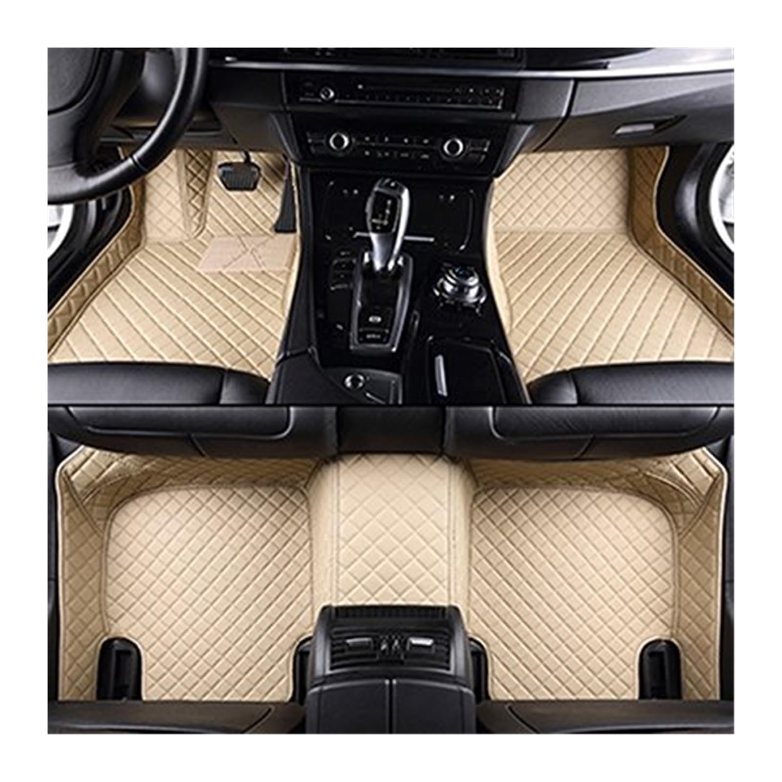 Fußmatten Auto Für X5 Für E53 1999 2000 2001 2002 2003 2004 2005 2006 Auto-Innenteppich Benutzerdefinierte Auto-Fußmatten Auto Fussmatte(Beige) von WYLWSHA