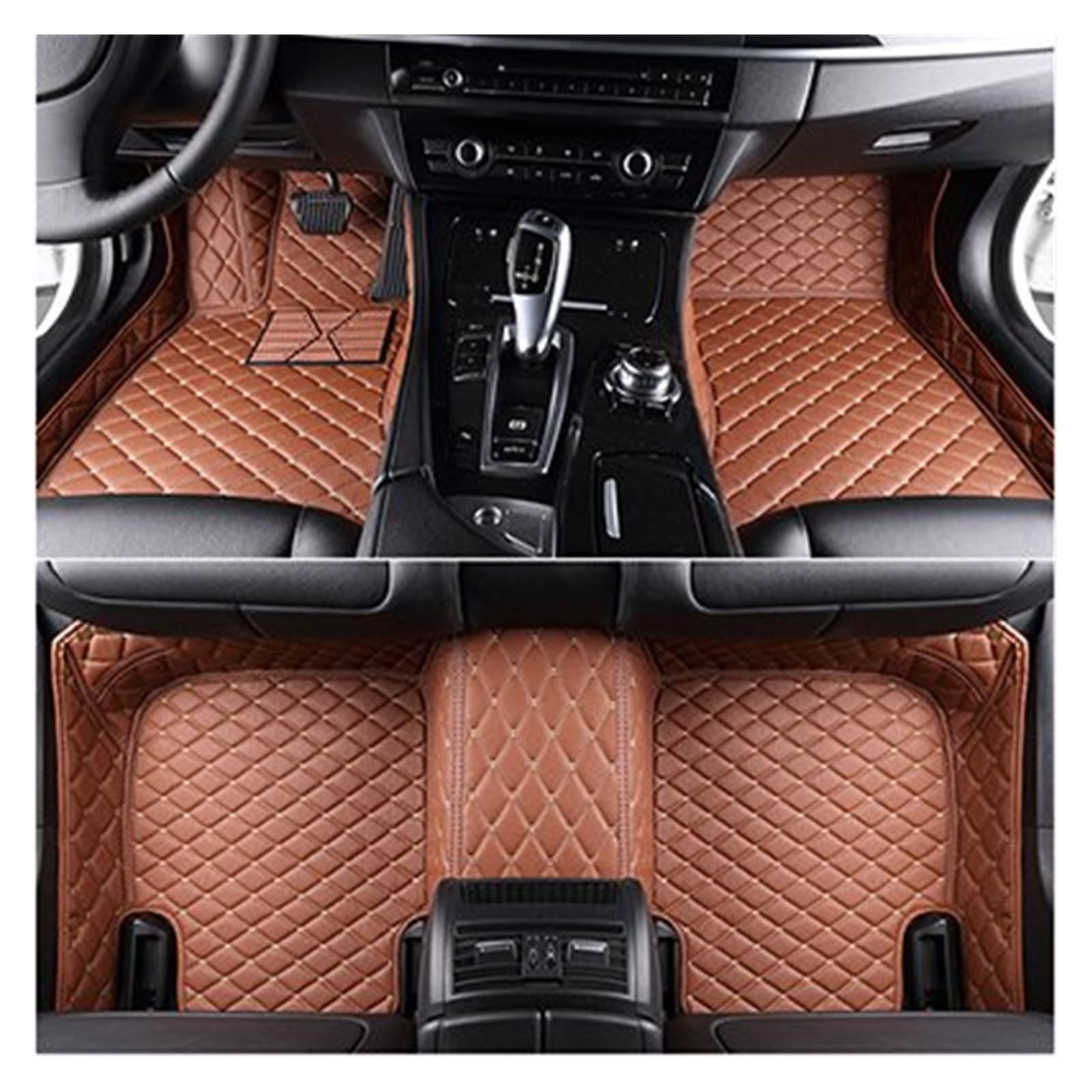 Fußmatten Auto Für X6 Für E71 2008 2009 2010 2011 2012 2013 2014 Jahr Auto Innen Auto Teppich Benutzerdefinierte Auto Fußmatten Auto Fussmatte(Brown) von WYLWSHA