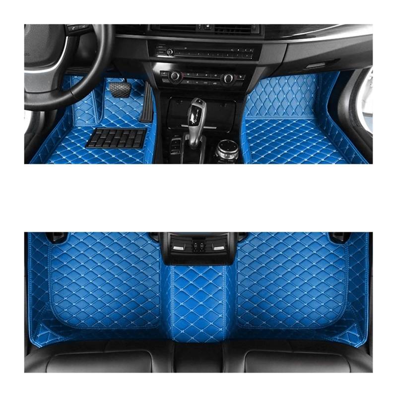 Fußmatten Auto Innen Zubehör Leder Teppiche Teppiche Fuß Pads Auto Boden Matte Für A3 Für 8P 2004-2010 Auto Fussmatte(Left Hand Drive,Blue 1set) von WYLWSHA