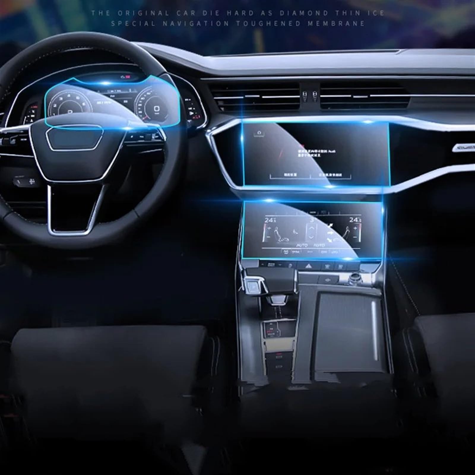 GPS Displayschutzfolie Für A6 Für A7 Für C8 2019 2020 2021 2022 GPS-Navigationsfolie LCD-Displayschutzfolie Kratzschutzfolie 3 Stück/Set Navigation Schutzfolie von WYLWSHA