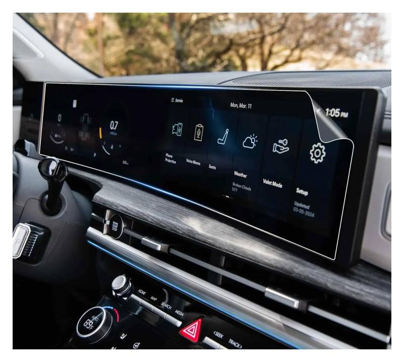 GPS Displayschutzfolie Für Hyundai Für Tucson 2024 12,3 Zoll Auto-Infotainment-Radio GPS-Navigationsdisplay Schutzfolie TPU-Displayschutz Navigation Schutzfolie von WYLWSHA