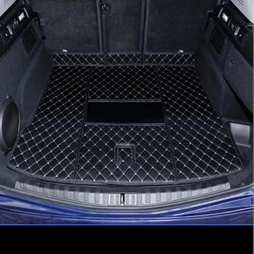 Kofferraumabdeckung Für Alfa Für Romeo Für Stelvio 2017 2018 2019 2020 Jahre Cargo-Liner Innen Boot Pet Matte Teppiche Leder Auto Stamm Matten Kofferraumschutzmatte(Black beige 2) von WYLWSHA