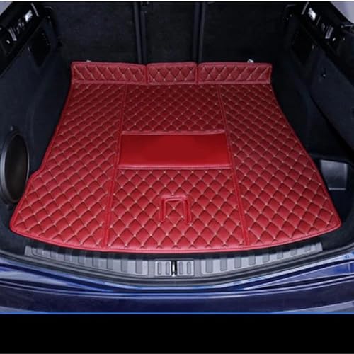 Kofferraumabdeckung Für Alfa Für Romeo Für Stelvio 2017 2018 2019 2020 Jahre Cargo-Liner Innen Boot Pet Matte Teppiche Leder Auto Stamm Matten Kofferraumschutzmatte(Wine red 2) von WYLWSHA