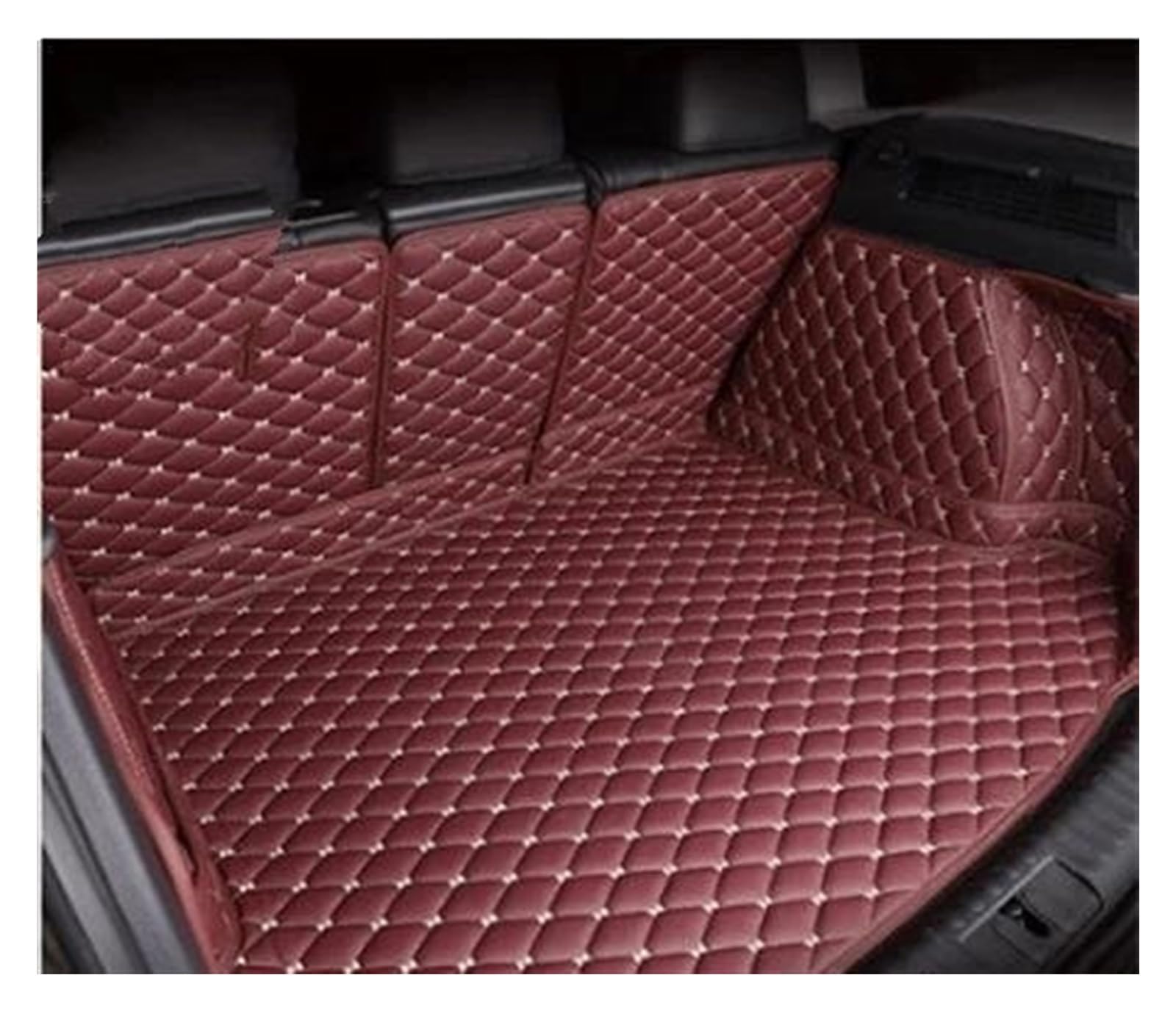 Kofferraumabdeckung Für MG Für HS 2018 2019 2020 Cargo-Liner Innen Boot Leder Kofferraum Matte Auto Fracht Hinten Stamm Matte Auto-Styling Kofferraumschutzmatte(Wine red) von WYLWSHA