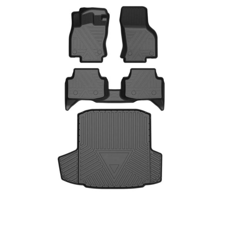 Kofferraumabdeckung Für Skoda Für Octavia Für 5E Limousine 2012-2019 Auto Fußmatten Allwetter TPE Fußmatten Cargo-Liner Wasserdicht Pad Stamm Tablett Kofferraumschutzmatte von WYLWSHA