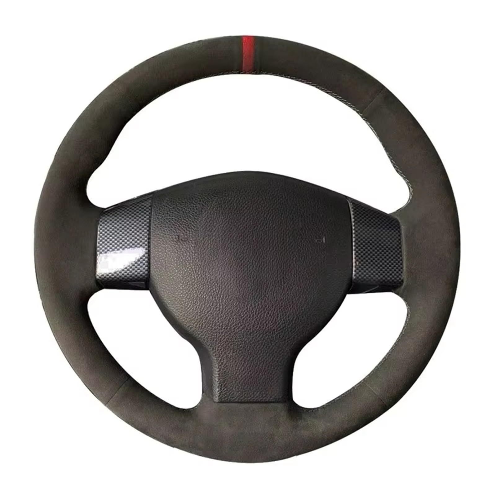 Lenkradbezug Auto Lenkrad Abdeckung Leder Geflecht Für Nissan Für Tiida 2004-2010 Für Sylphy 2006-2008 2009 2010 2011 Für Versa 2007 2008 2009 2010 2011 Lenkradhülle(Red Thread) von WYLWSHA