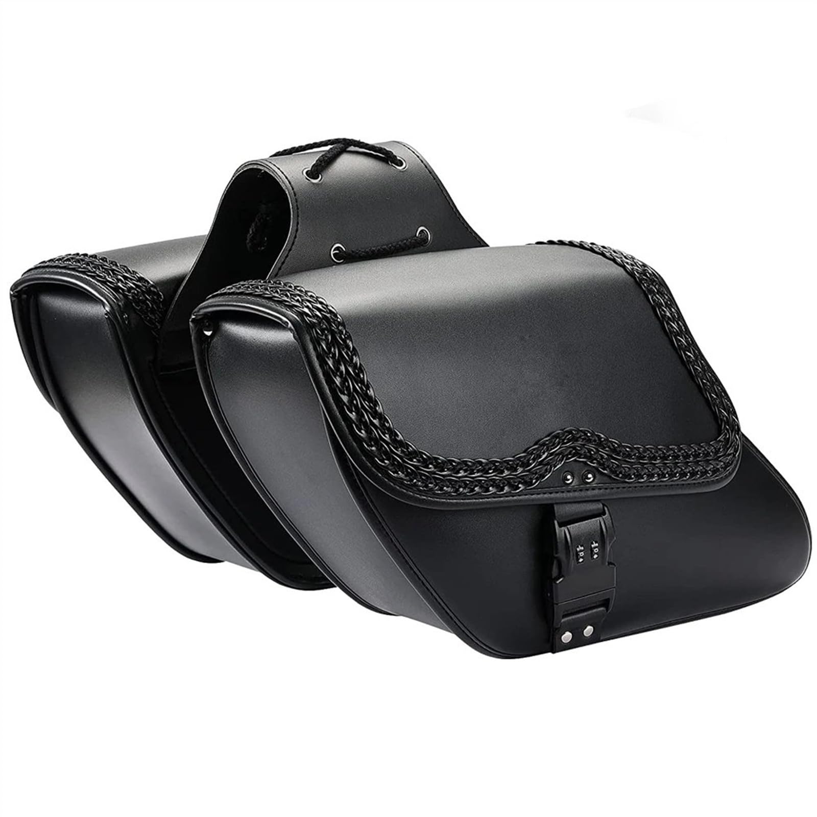 Motorrad Satteltasche Für Sportster Für XL883 Für XL1200 Reisegepäcktaschen Motorrad Satteltasche Leder Seitentasche Mit Schloss wasserdichte Satteltaschen Motorrad hecktasche von WYLWSHA